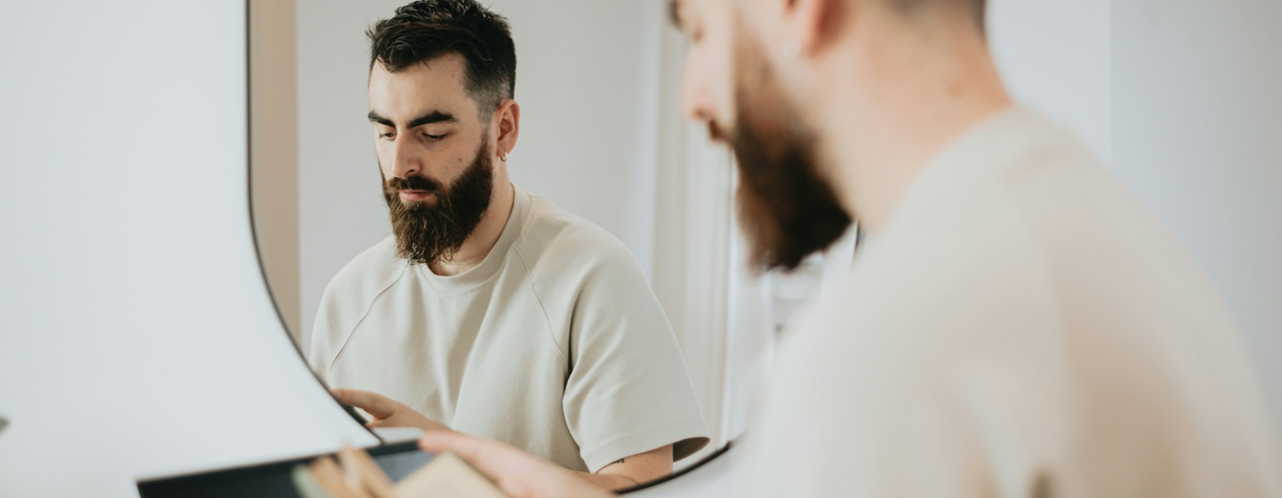 a man looking at his phone